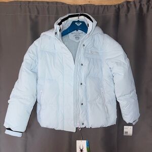 Spyder Kids' Sky Blue Puffer Coat 7/8 girls or boys